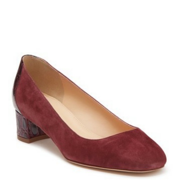 J. Crew Women’s Size 8.5 Merlot Evelyn Croc Embossed Heel Date Work Classic Xmas - Picture 13 of 16